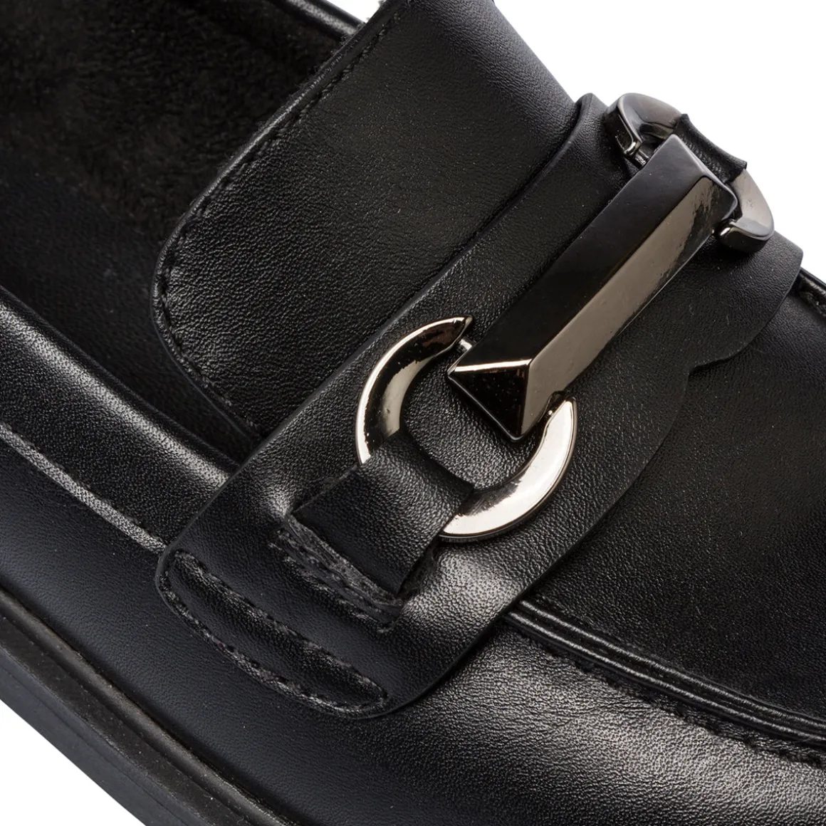 Mocassini chunky da donna neri Lora Ferres con fibbia