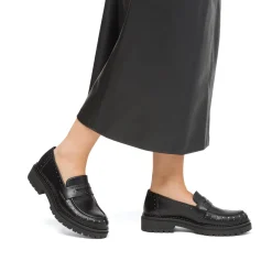 Mocassini chunky da donna neri con borchie Swish Jeans