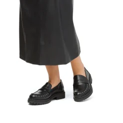 Mocassini chunky da donna neri con borchie Swish Jeans