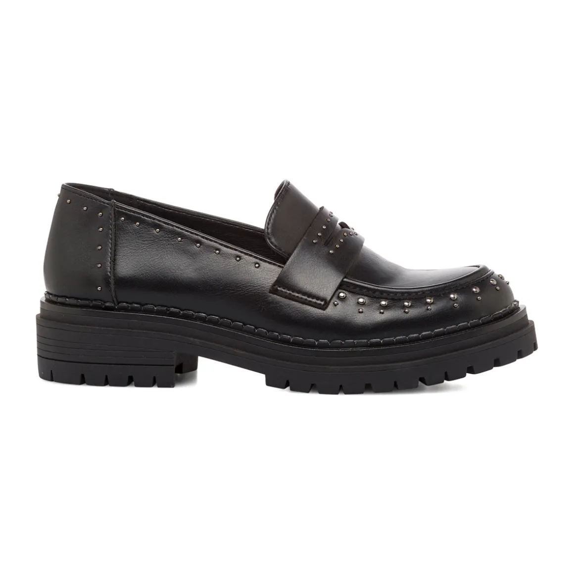 Mocassini chunky da donna neri con borchie Swish Jeans
