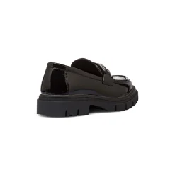 Mocassini chunky da donna neri effetto vernice Swish Jeans