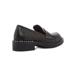 Mocassini chunky da donna neri con borchie Lora Ferres