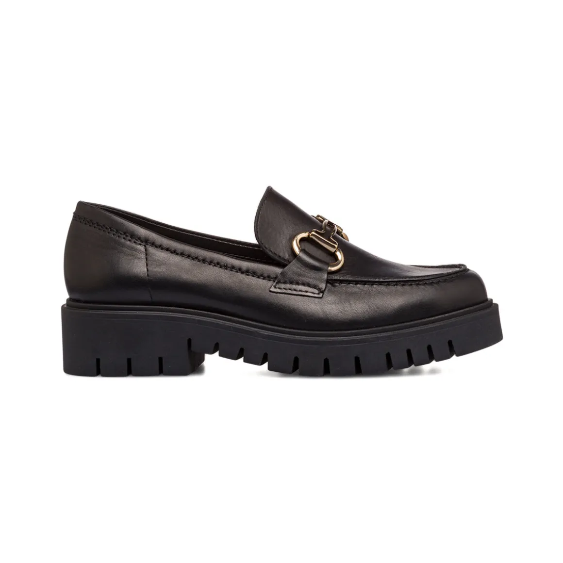 Mocassini chunky da donna neri con morsetto P Essentials