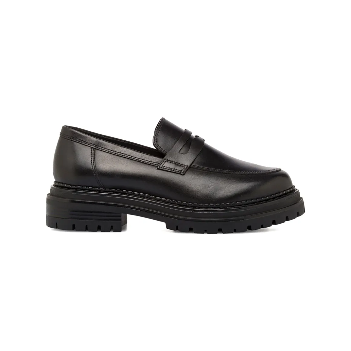 Mocassini chunky loafer neri in Pelle da Donna Primopiano