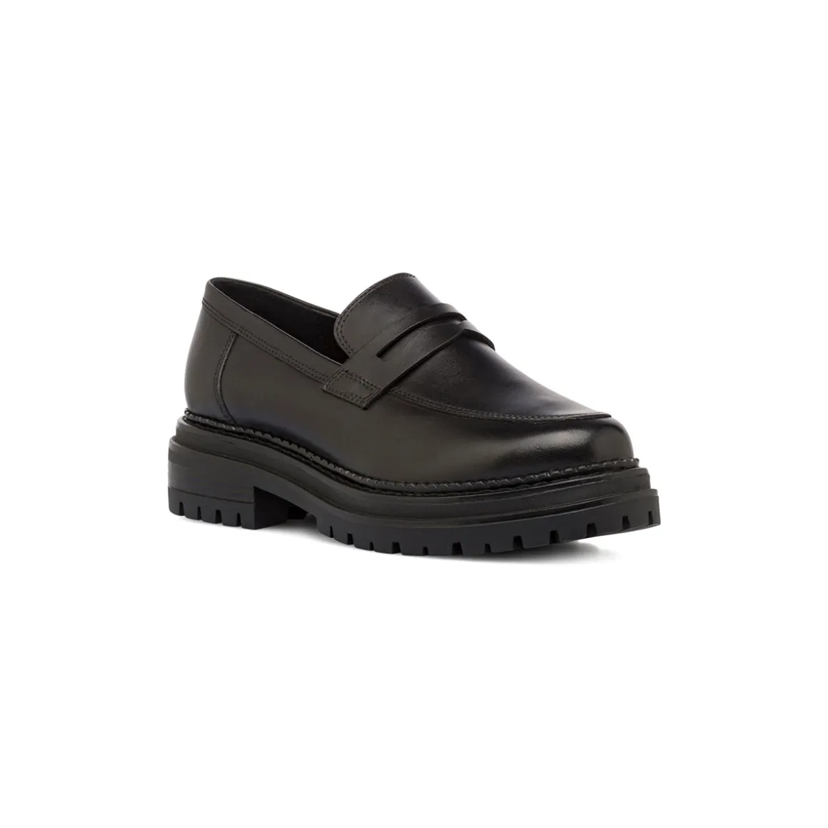 Mocassini chunky loafer neri in Pelle da Donna Primopiano