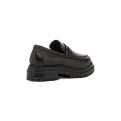 Mocassini chunky loafer neri in Pelle da Donna Primopiano