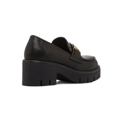 Mocassini chunky neri da Donna con fibbia e tacco Swish Jeans