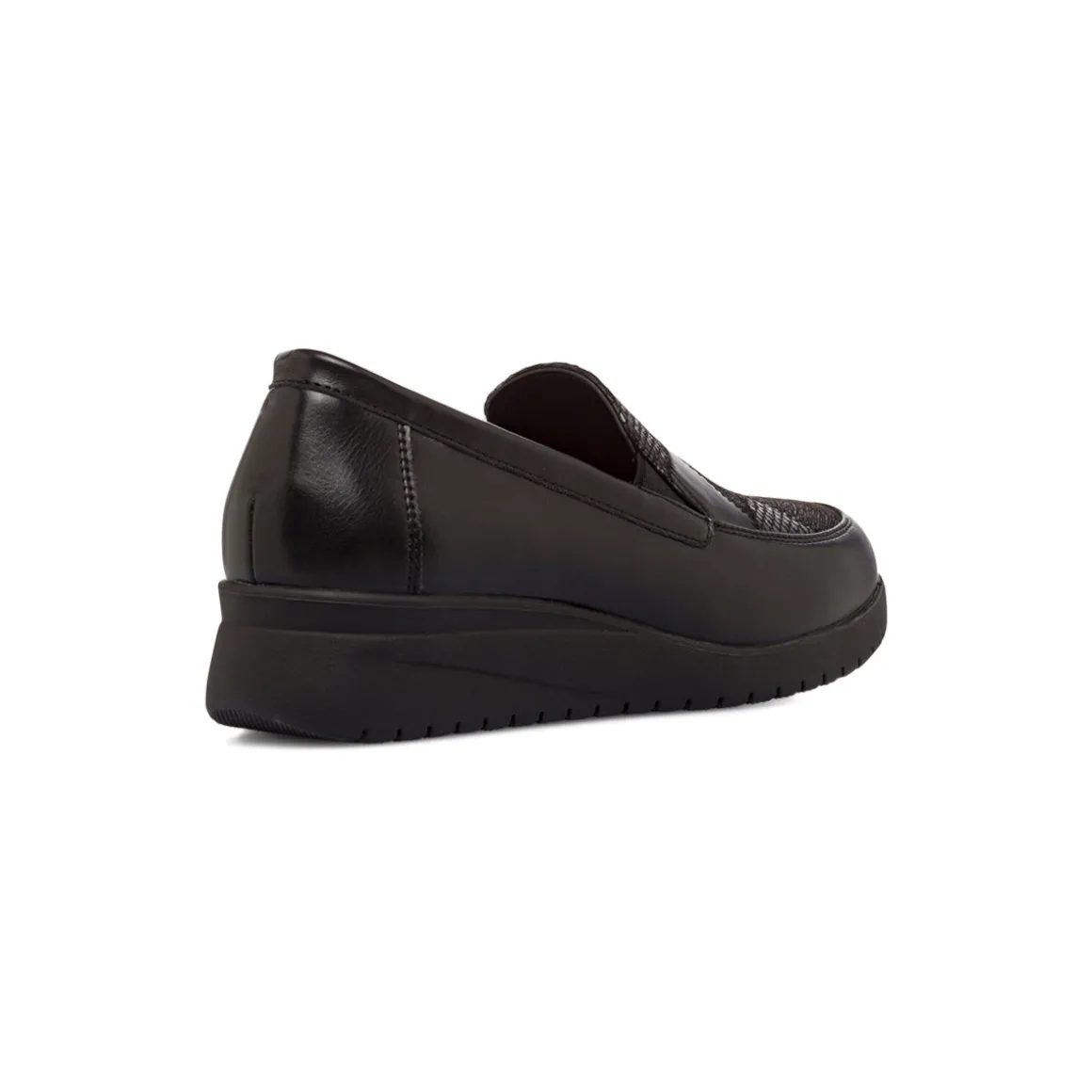Mocassini comfort neri da Donna con effetto pitonato P Soft