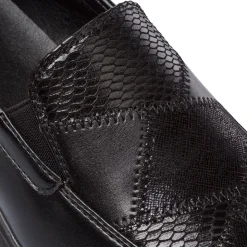Mocassini comfort neri da Donna con effetto pitonato P Soft