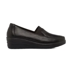Mocassini comfort neri da Donna con zeppa P Soft