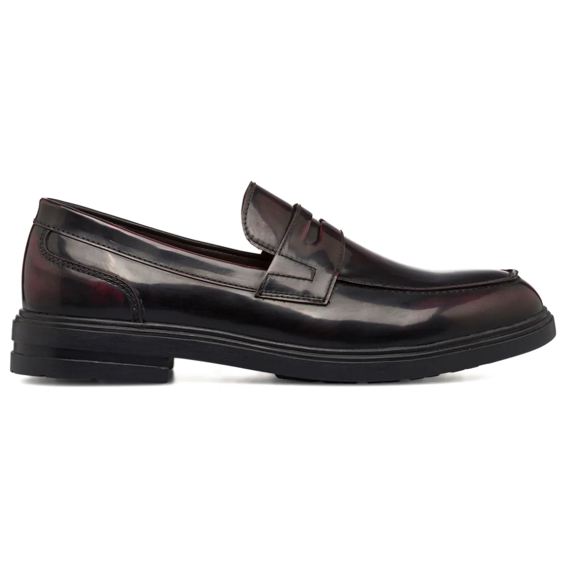 Mocassini eleganti bordeaux effetto vintage da uomo Riflessi Urbani