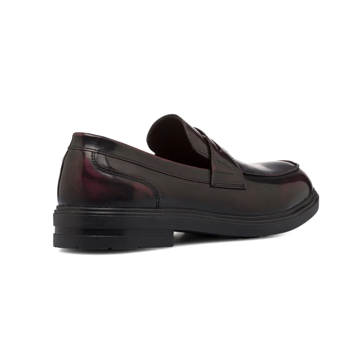 Mocassini eleganti bordeaux effetto vintage da uomo Riflessi Urbani