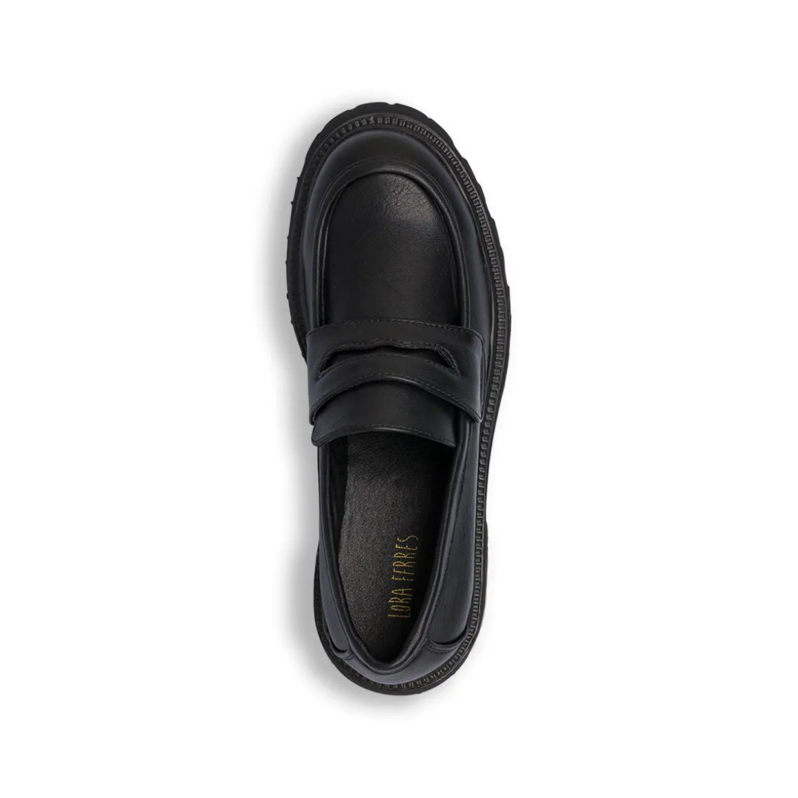 Mocassini loafer neri da Donna Lora Ferres