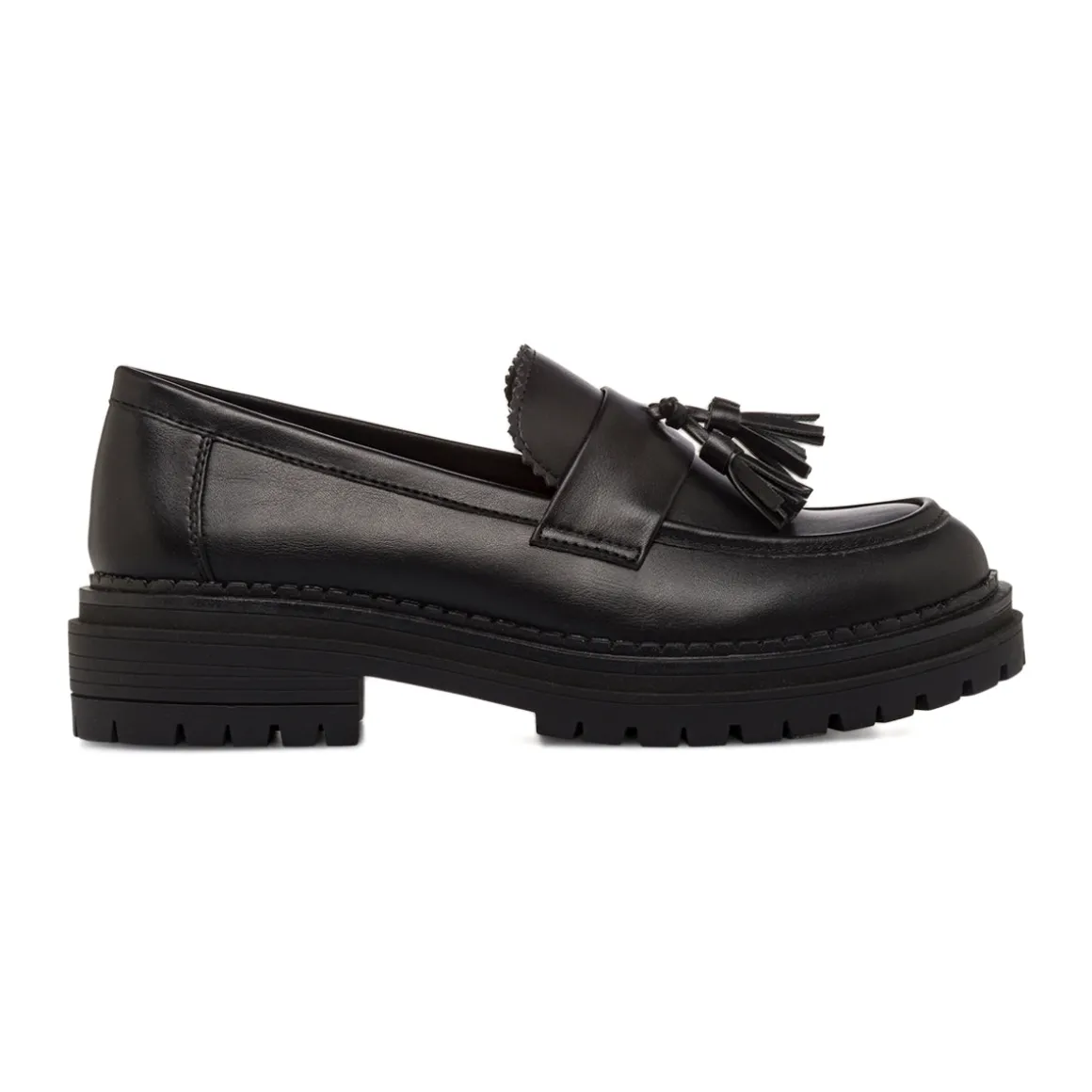 Mocassini neri da Donna con nappine e suola platform Swish Jeans
