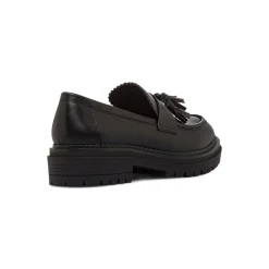 Mocassini neri da Donna con nappine e suola platform Swish Jeans