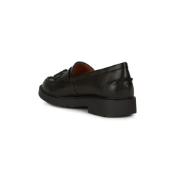 Mocassini neri da Donna con nappina con suola traspirante Geox