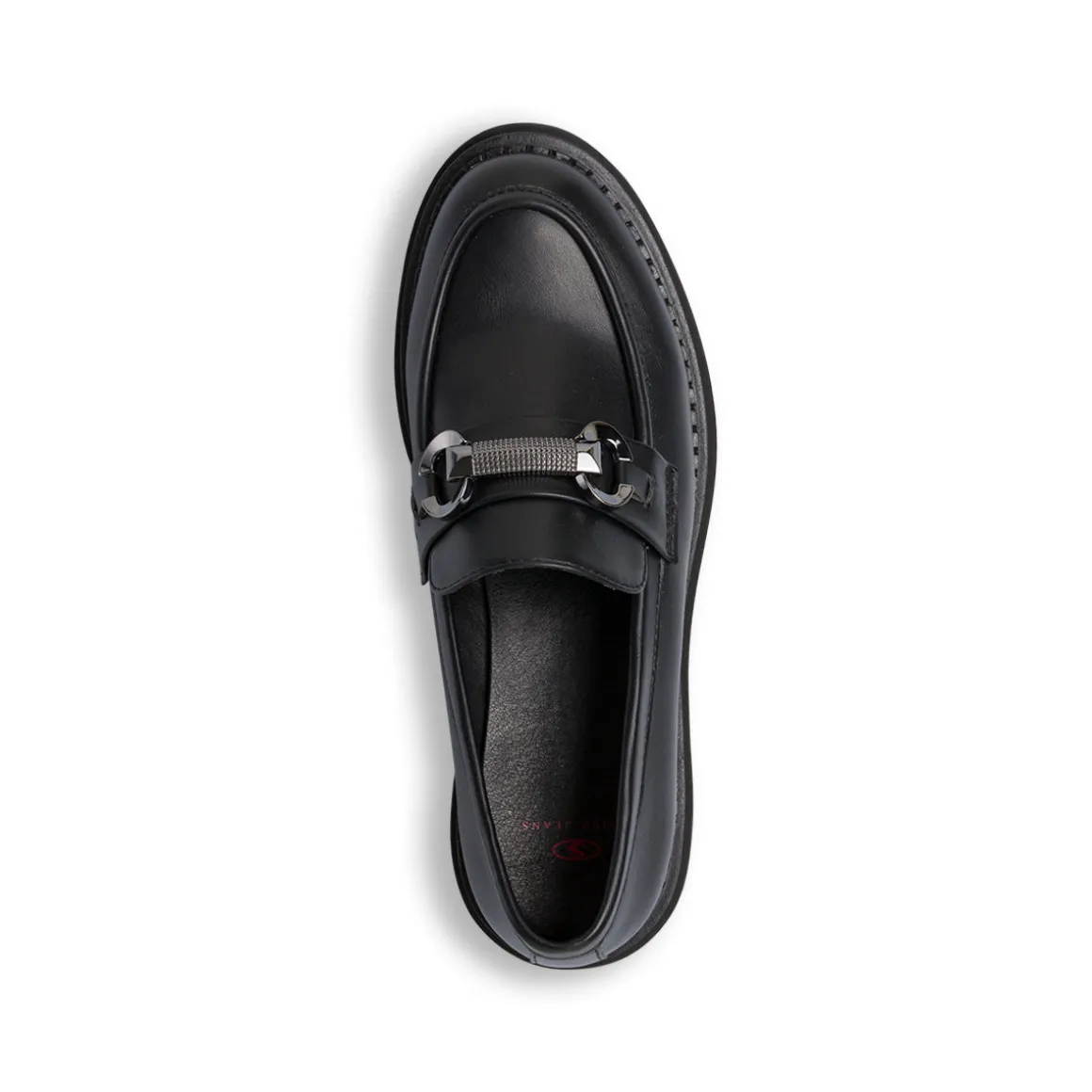 Mocassini neri da Donna con dettaglio catena Swish Jeans