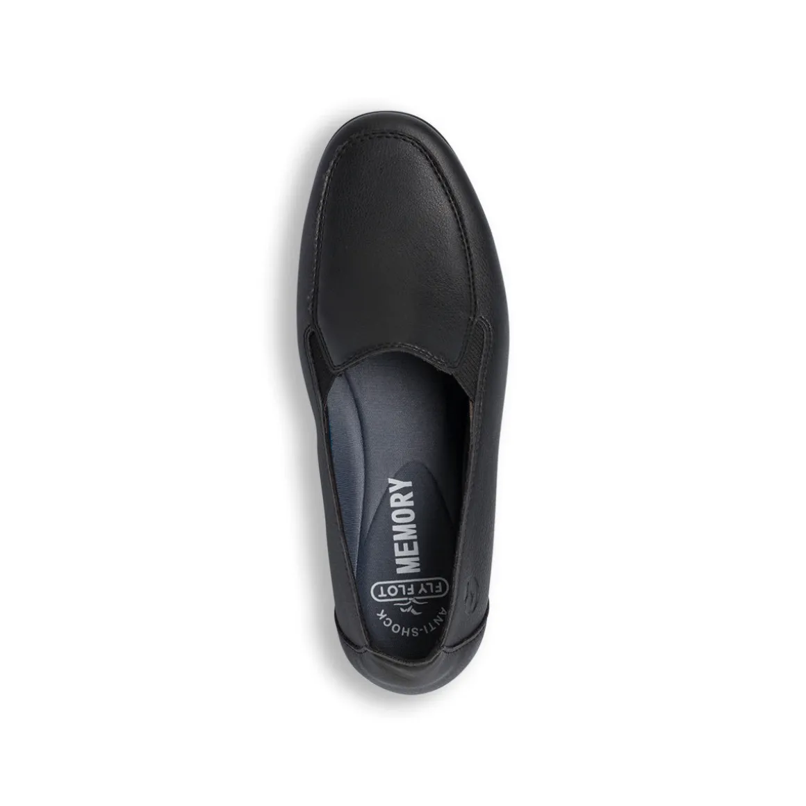 Mocassini neri da Donna con zeppa Fly Flot