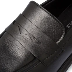 Mocassini neri in pelle da donna P Essentials