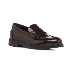 Mocassini Penny Loafer Bordeaux da Donna in pelle effetto lucido Primopiano