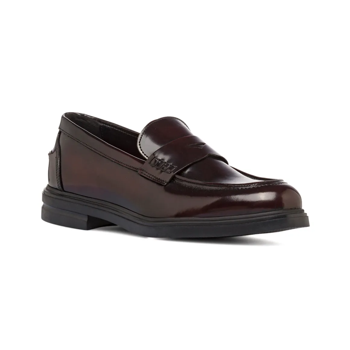 Mocassini Penny Loafer Bordeaux da Donna in pelle effetto lucido Primopiano