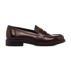 Mocassini penny loafer bordeaux da Donna Lora Ferres