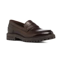 Mocassini Penny Loafer Marroni da Uomo in pelle Primopiano
