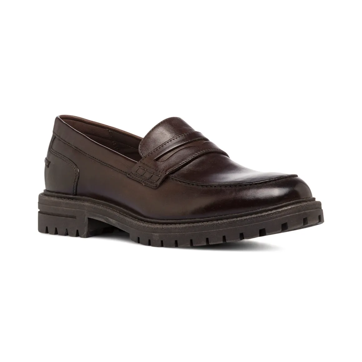 Mocassini Penny Loafer Marroni da Uomo in pelle Primopiano