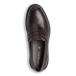 Mocassini Penny Loafer Marroni da Uomo in pelle Primopiano