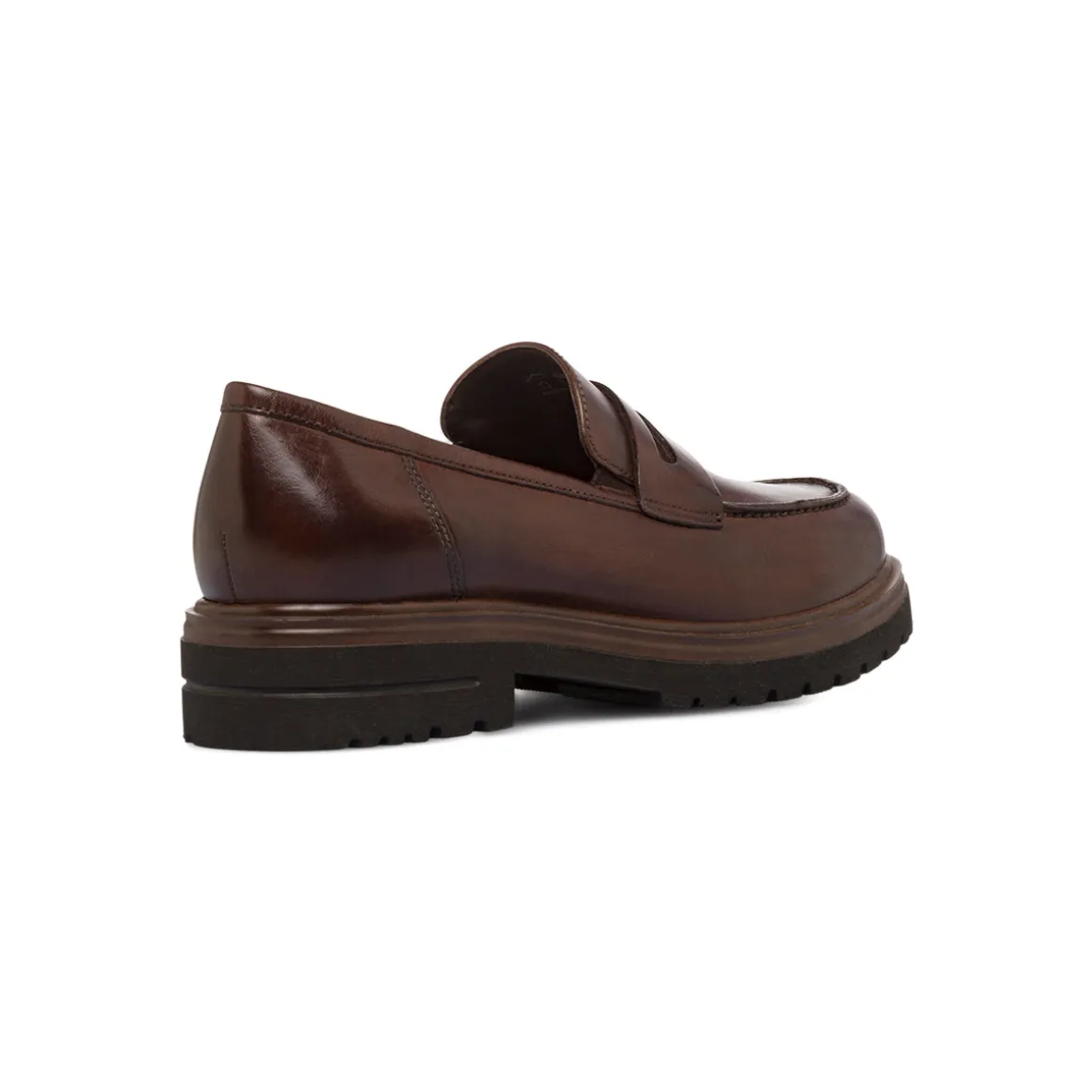 Mocassini Penny Loafer marroni da Donna in pelle Primopiano