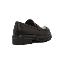 Mocassini penny loafer neri da Donna Lora Ferres