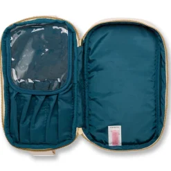 Necessaire bag bianco latte effetto plisse da donna Camomilla Milano