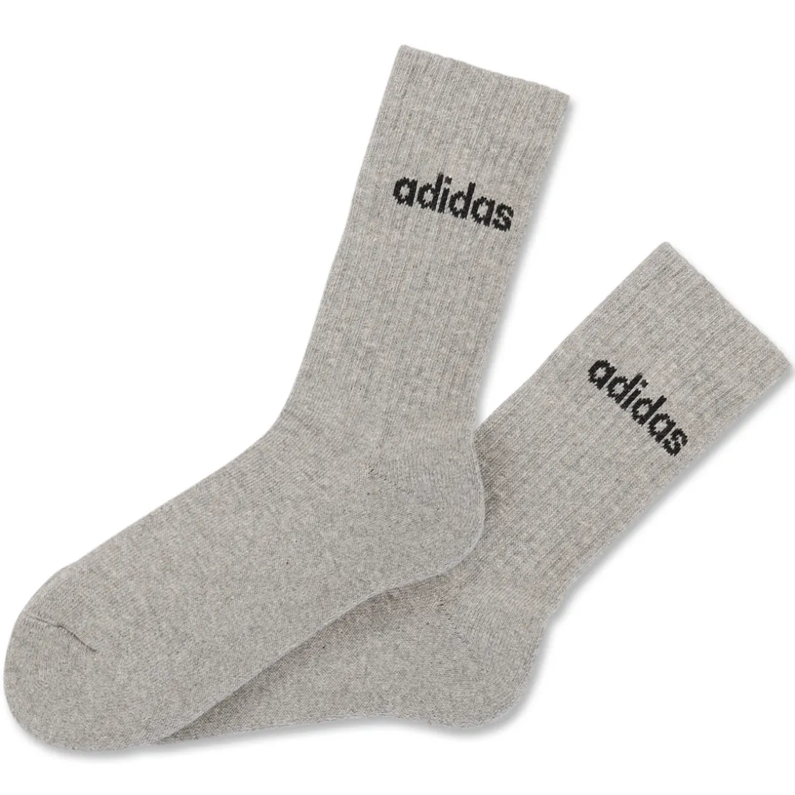 Pacco da 3 calzini neri, bianchi e grigi adidas Thin Linear-Cut