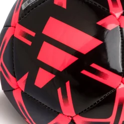 Pallone da calcio mini nero con dettagli rossi adidas Starlancer Mini