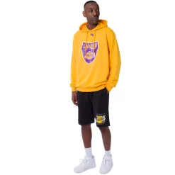 Pantaloncini corti Sportivi da Uomo neri con stampa LA Lakers NBA