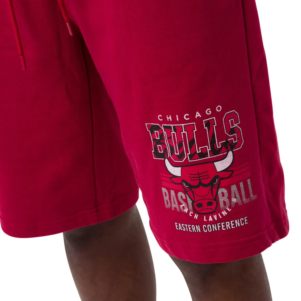 Pantaloncini corti Sportivi da Uomo rossi con stampa Chicago Bulls e Zach Lavine NBA