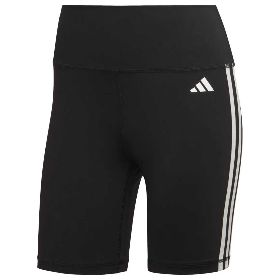 Pantaloncini da donna neri con dettaglio strisce laterali adidas
