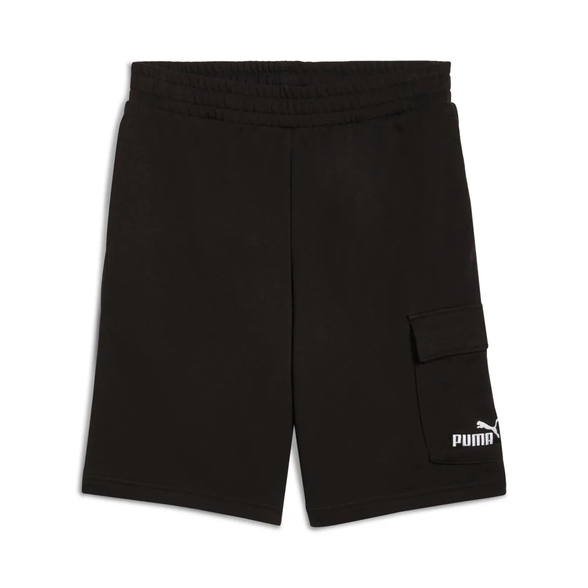 Pantaloncini Shorts Cargo neri da Uomo con logo e tasche Puma ESS 1