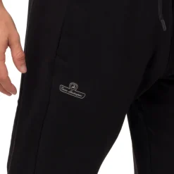 Pantaloni in felpa da Uomo neri con tasche e logo Tonino Lamborghini
