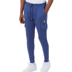 Pantaloni Jogger Cargo da Uomo Azzurri con Tasche Laterali e Vita Elasticizzata Navy Sail