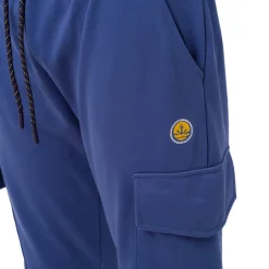 Pantaloni Jogger Cargo da Uomo Azzurri con Tasche Laterali e Vita Elasticizzata Navy Sail