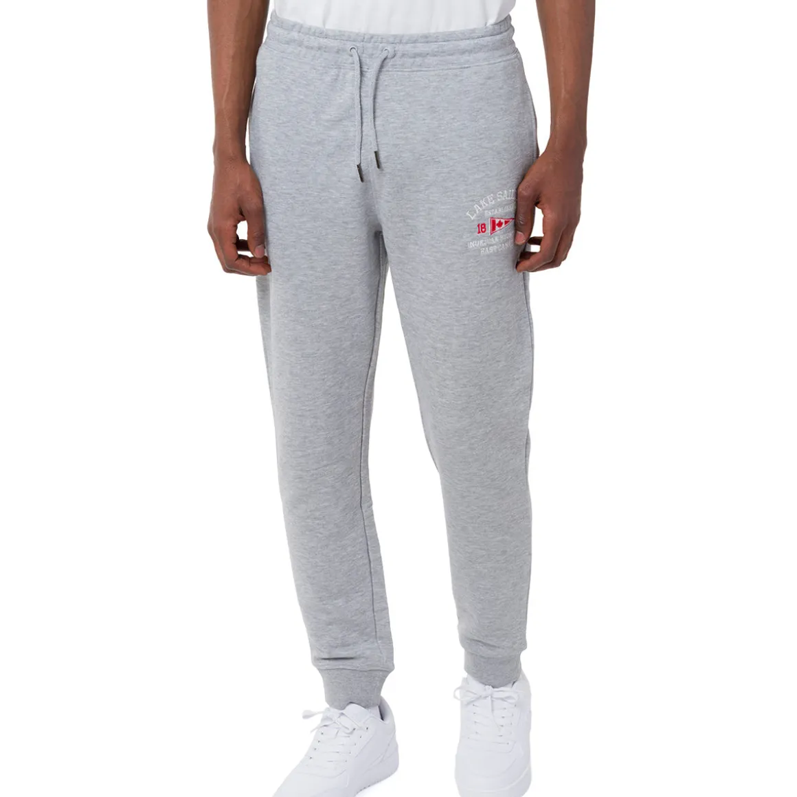 Pantaloni Jogger da Uomo Grigi con Stampa e Vita Elasticizzata Canada Trail