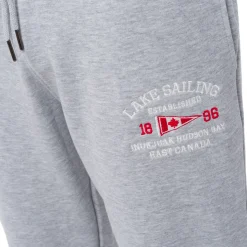 Pantaloni Jogger da Uomo Grigi con Stampa e Vita Elasticizzata Canada Trail