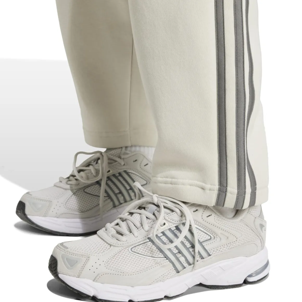 Pantaloni joggers da donna bianchi con logo adidas