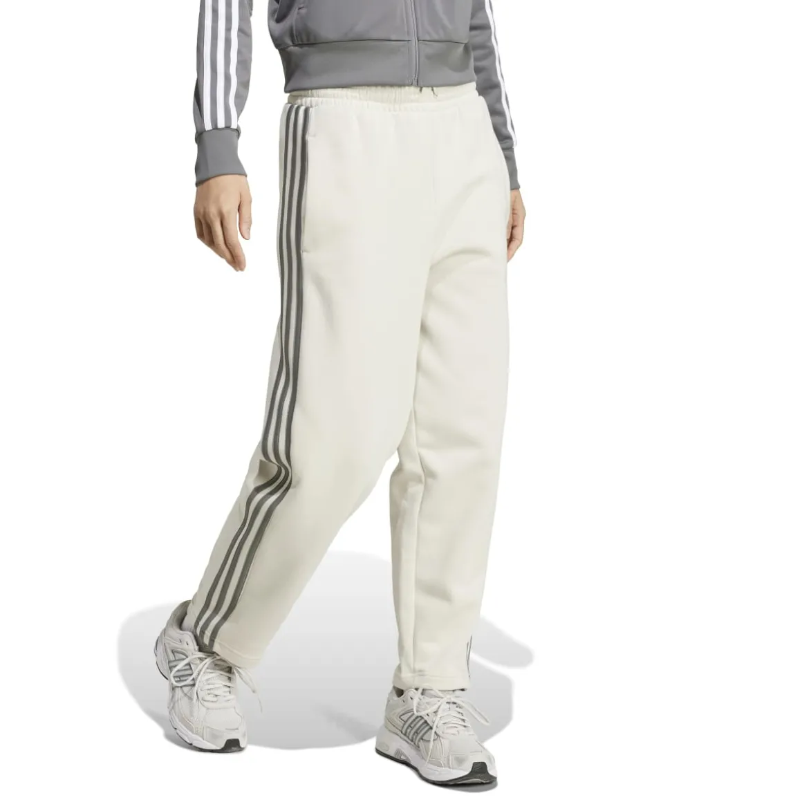 Pantaloni joggers da donna bianchi con logo adidas
