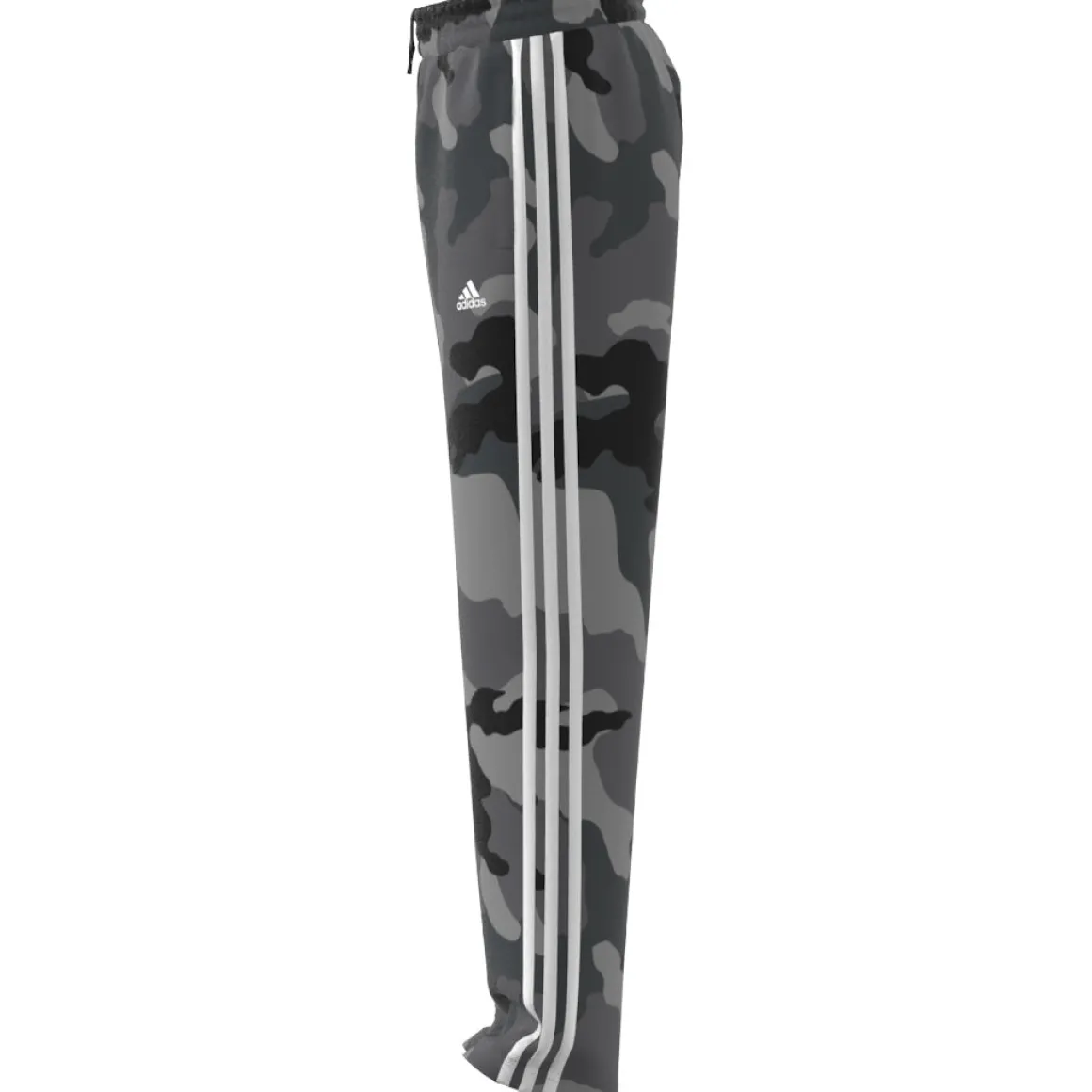 Pantaloni jogging da ragazzo grigi con fantasia militare e logo adidas
