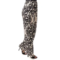 Pantaloni palazzo Bianco da Donna con fantasia Etnica e Coulisse Swish Jeans