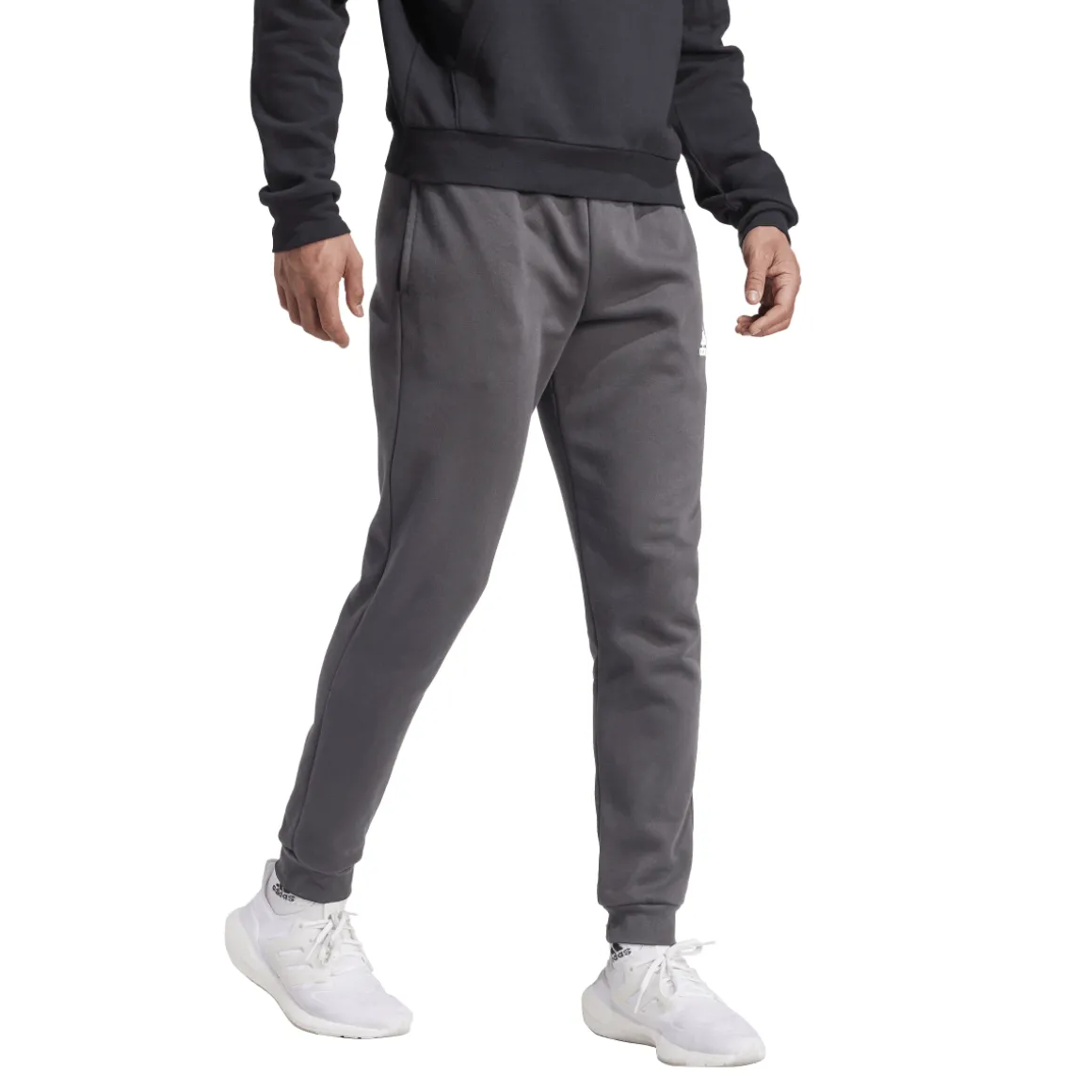 Pantaloni sportivi da uomo grigi adidas con vita elasticizzata