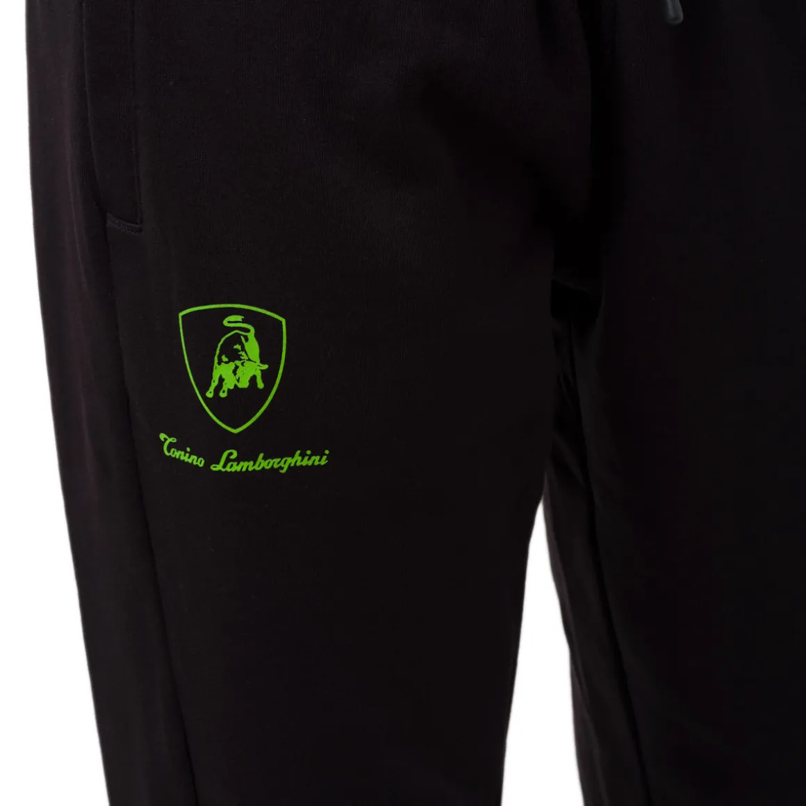 Pantaloni sportivi da uomo neri e verdi Tonino Lamborghini