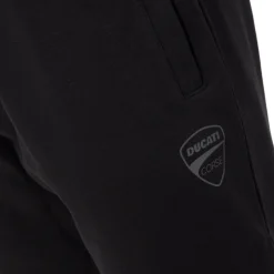 Pantaloni sportivi in felpa da Uomo neri con tasche e logo Ducati Corse